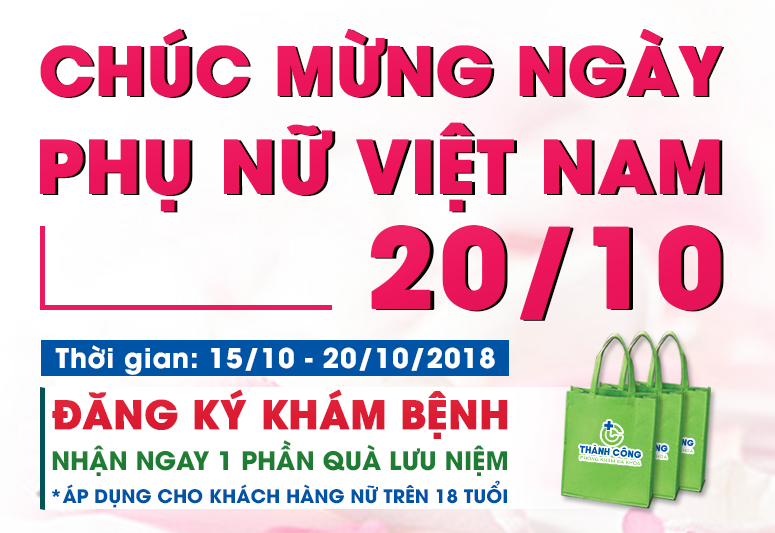 Chương trình "Chào mừng ngày Phụ nữ Việt Nam 20/10" 15/10 - 20/10/2018