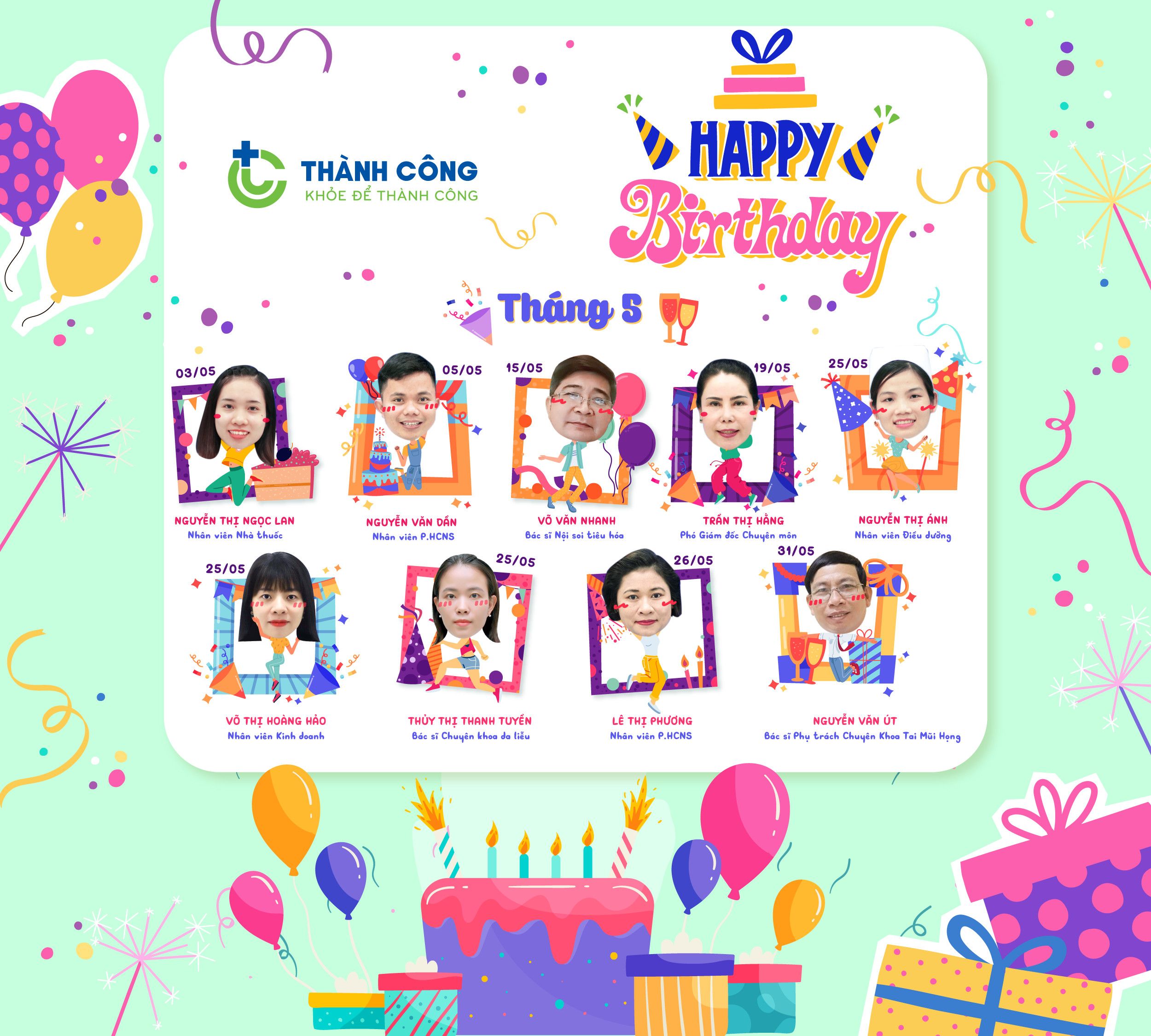 CHÚC MỪNG SINH NHẬT CBNV THÁNG 5/2024