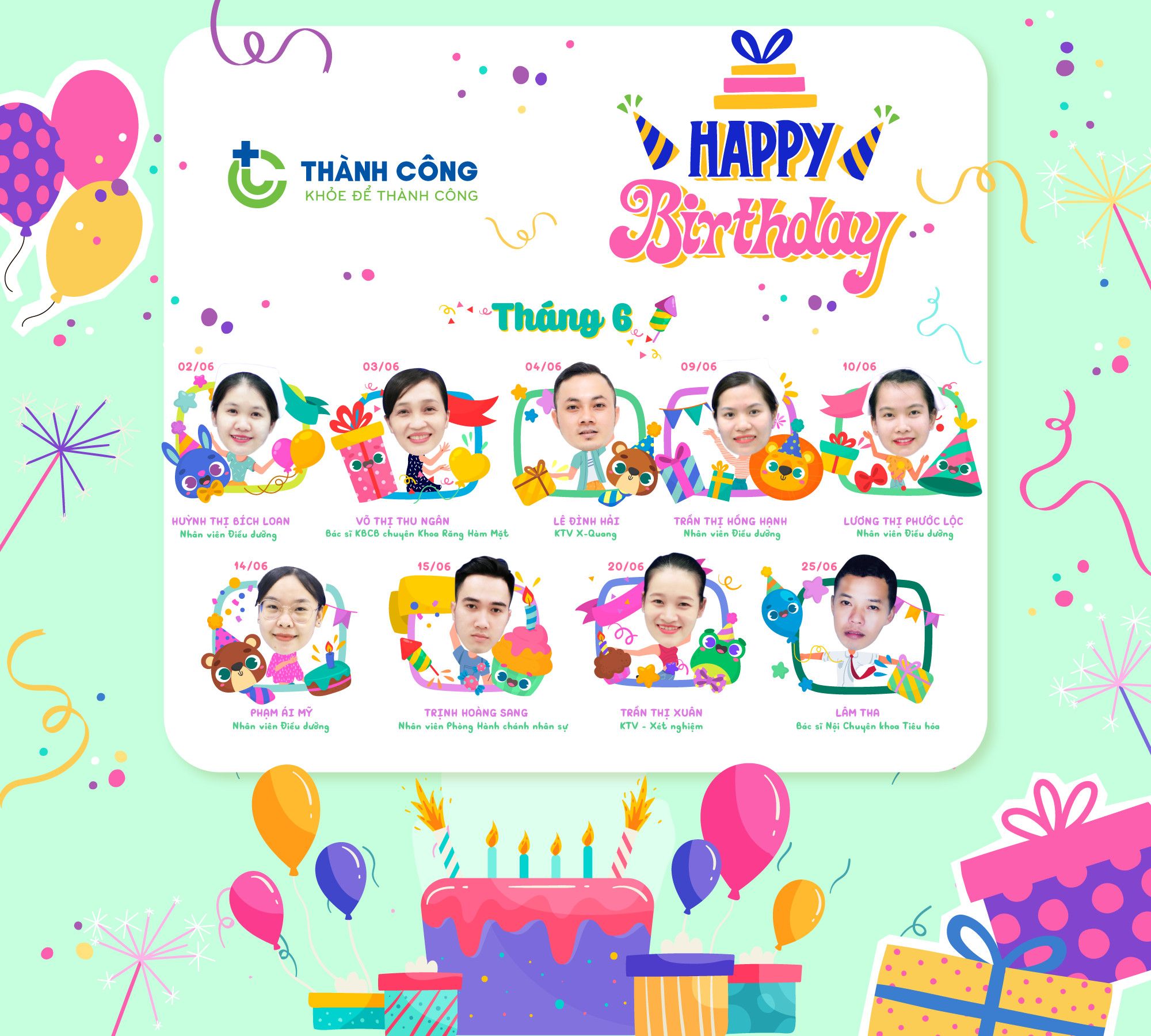 CHÚC MỪNG SINH NHẬT CBNV THÁNG 6/2024