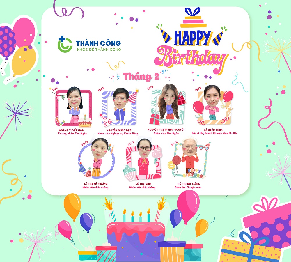 Chúc mừng sinh nhật CBNV tháng 2 năm 2024