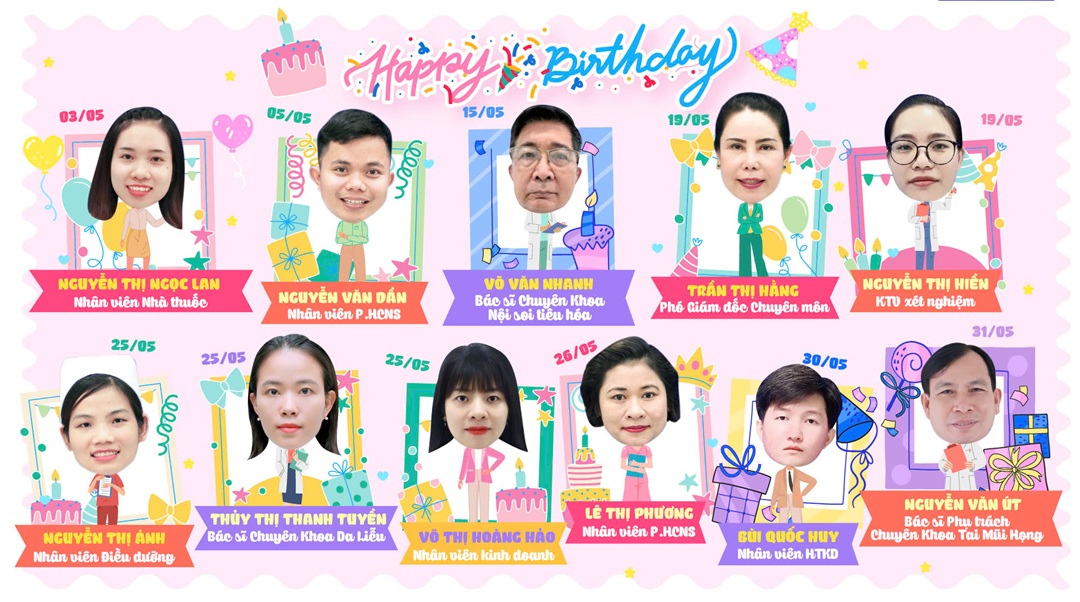  CHÚC MỪNG SINH NHẬT CBNV THÁNG 5/2025 