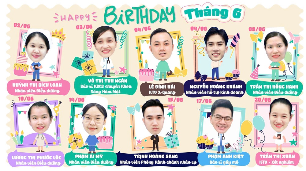 CHÚC MỪNG SINH NHẬT CBNV THÁNG 6/2025