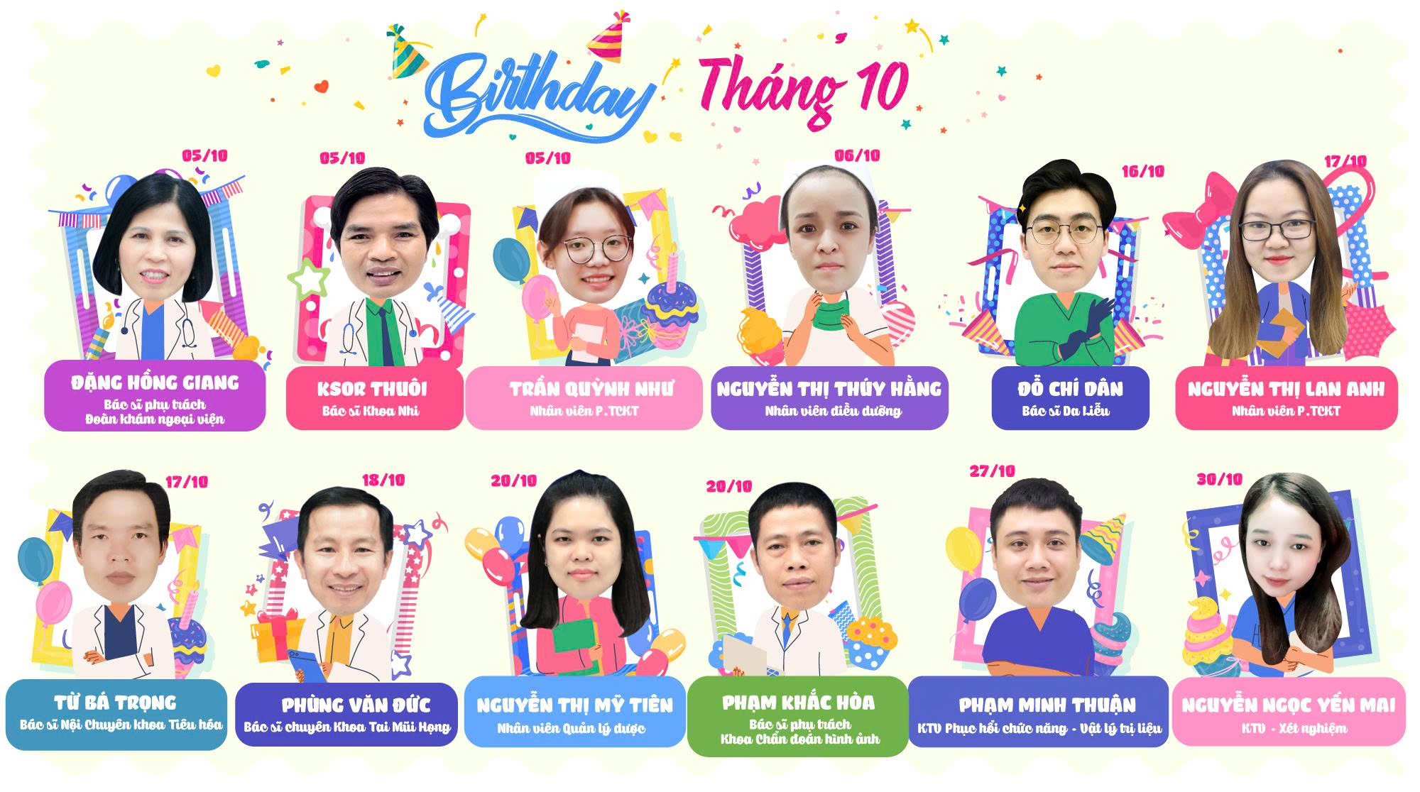 CHÚC MỪNG SINH NHẬT CBNV THÁNG 10/2025