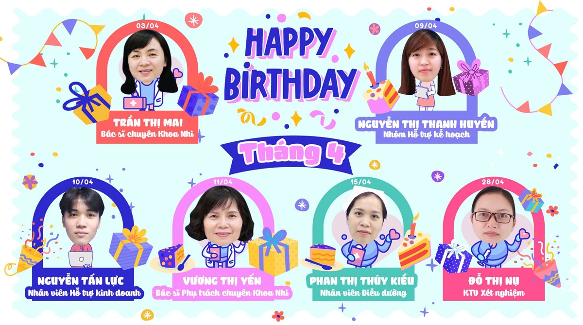 CHÚC MỪNG SINH NHẬT CBNV THÁNG 4/2025