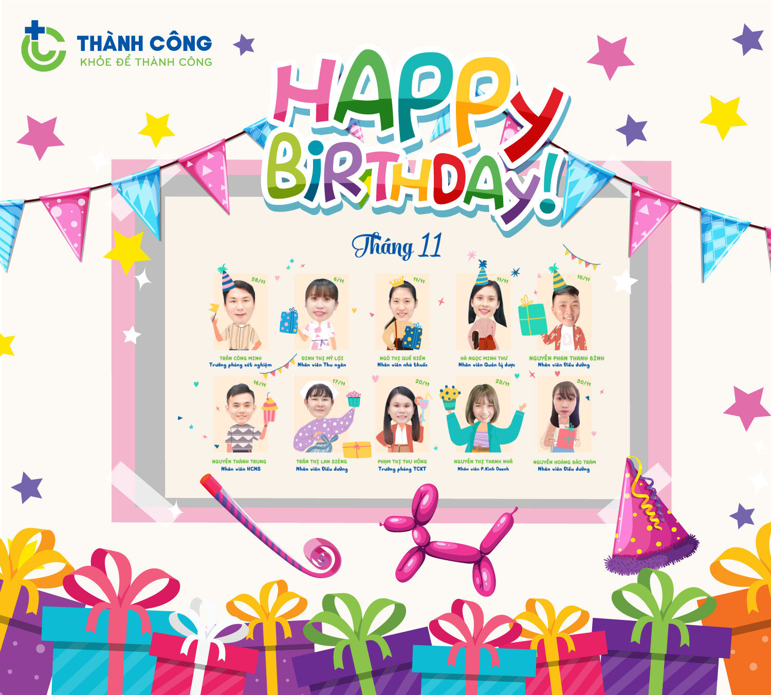 Chúc mừng sinh nhật CBNV tháng 11.2020