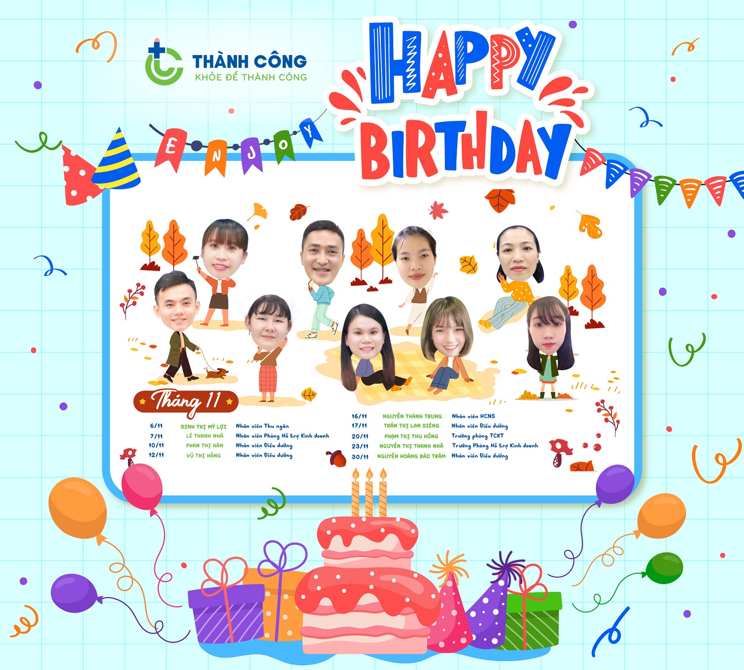 Chúc mừng sinh nhật CBNV tháng 11 năm 2023