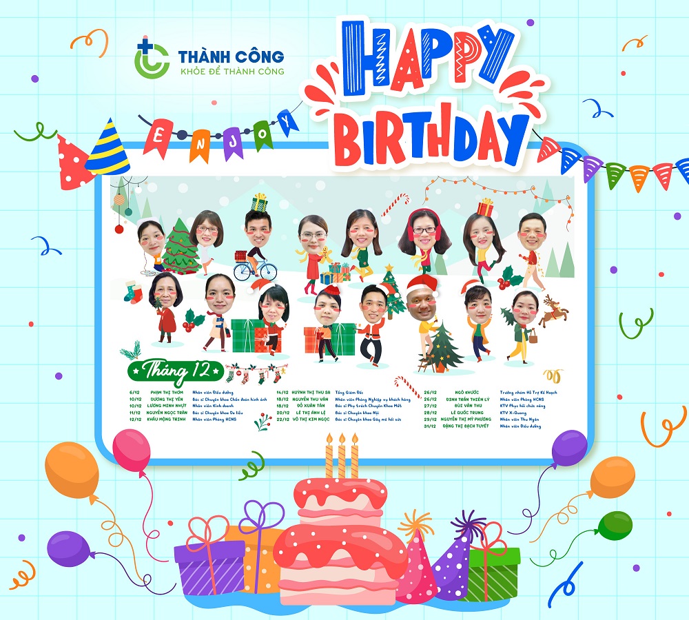 Chúc mừng sinh nhật CBNV tháng 12 năm 2023