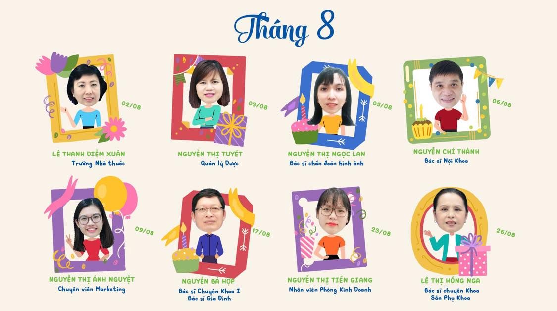 Chúc mừng sinh nhật CBNV tháng 8.2021