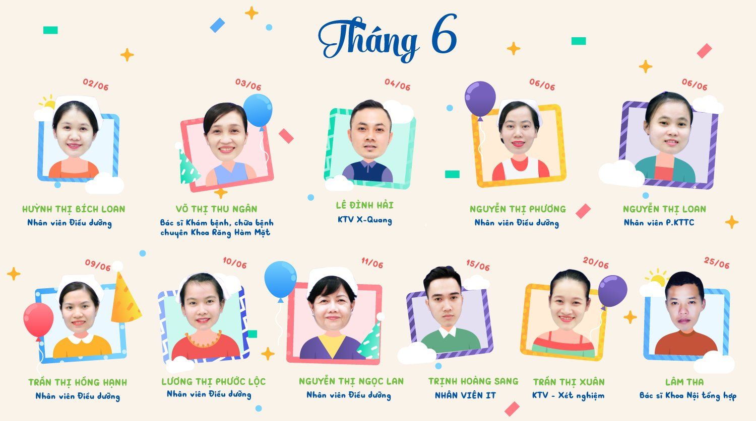 Chúc mừng sinh nhật CBNV tháng 6.2021