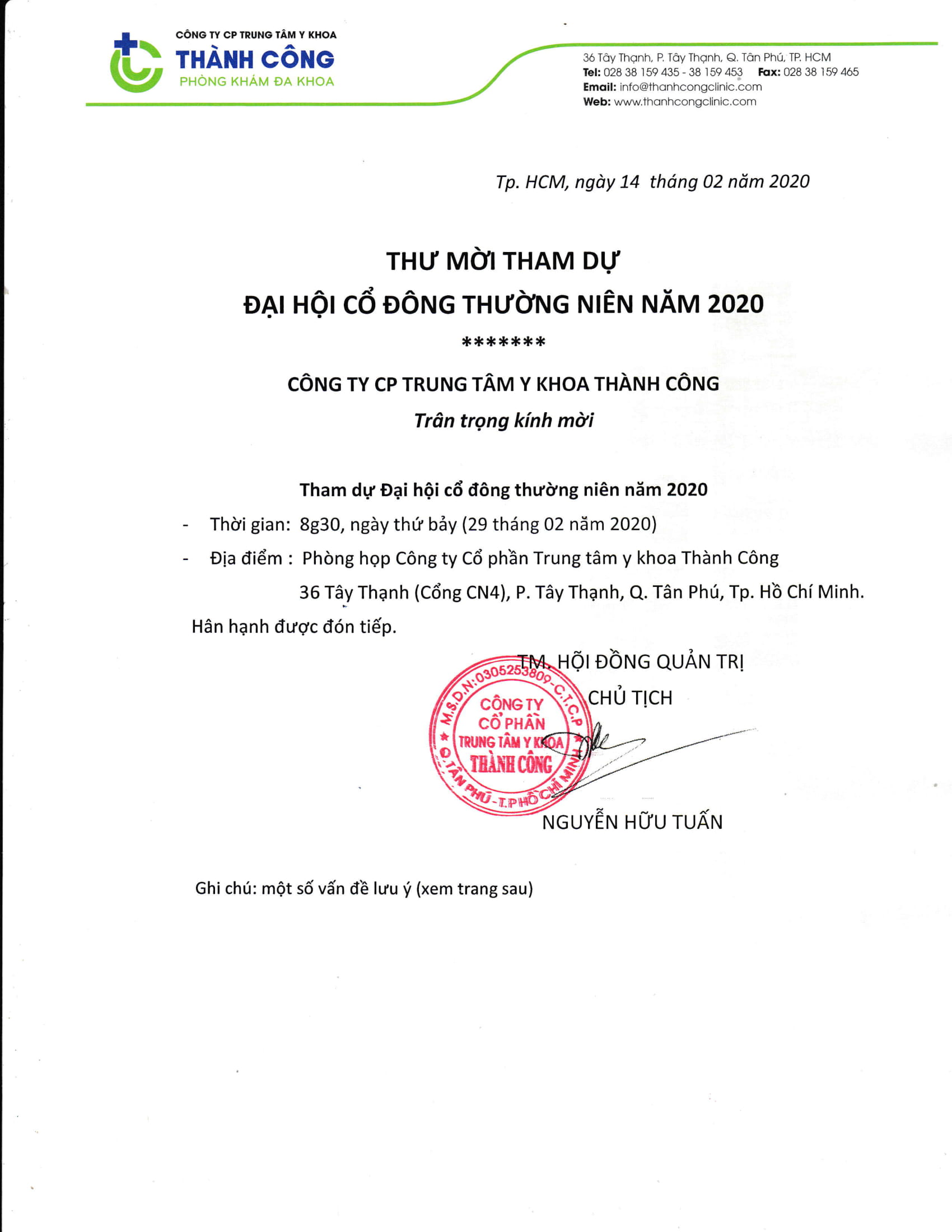 Thu moi DHCD nam 2020 1