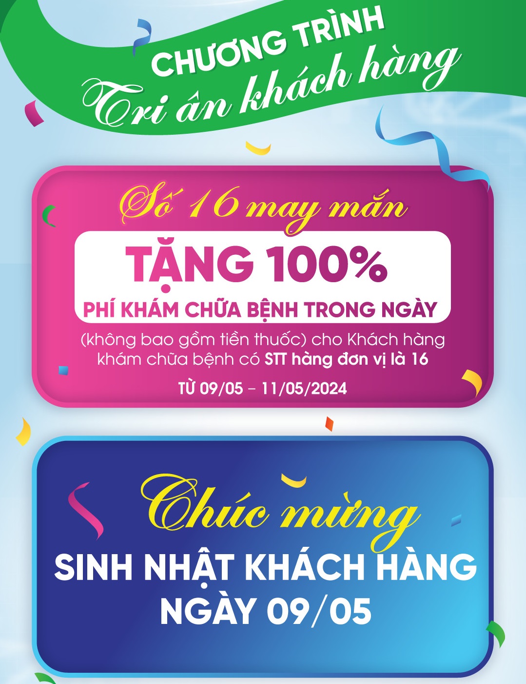 Chương trình Ưu đãi chào mừng kỷ niệm 16 năm thành lập Công ty (09/05/2008 - 09/05/2024)